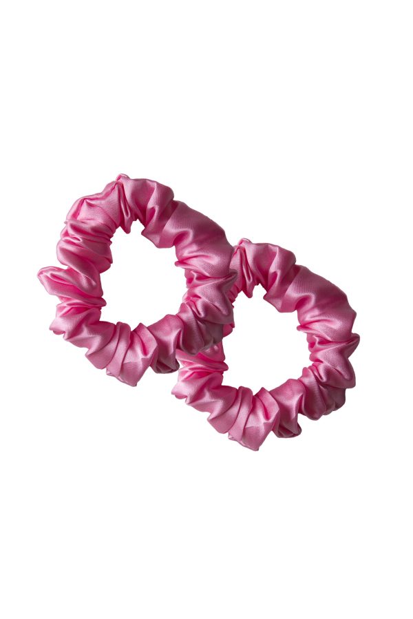 pink skinny scrunchies