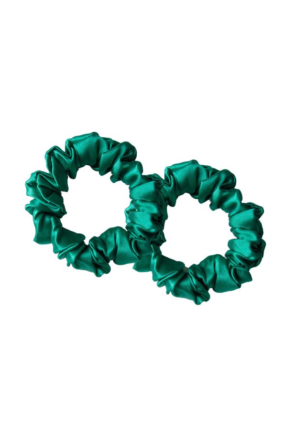 green skinny scrunchies