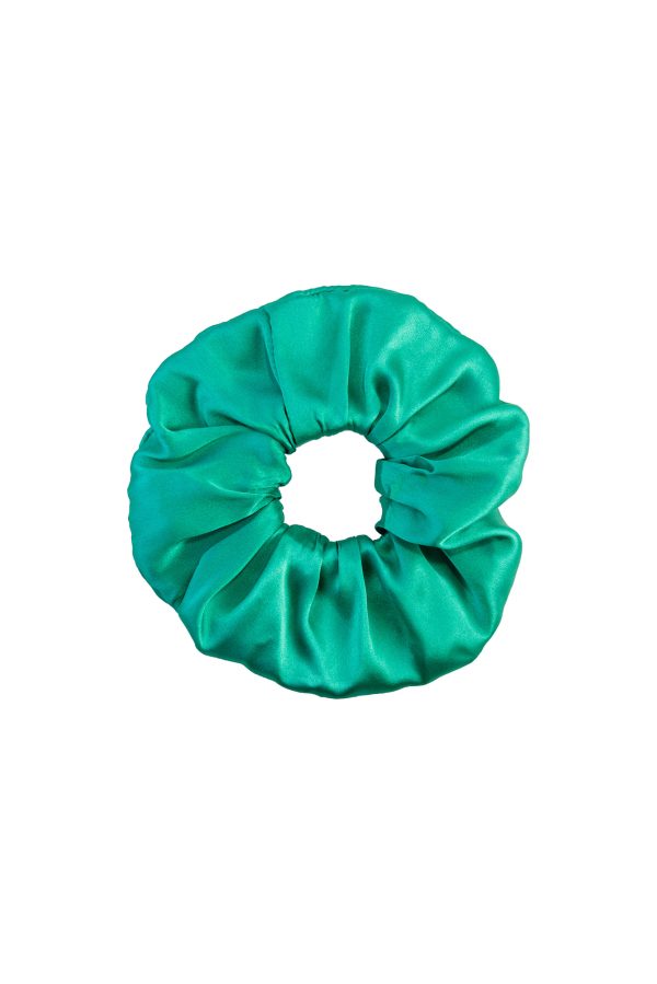 green large scrunchie