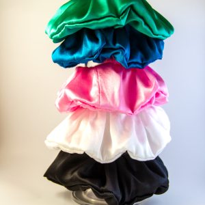 large scrunchies on a stand