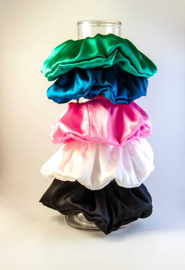 large scrunchies on a stand
