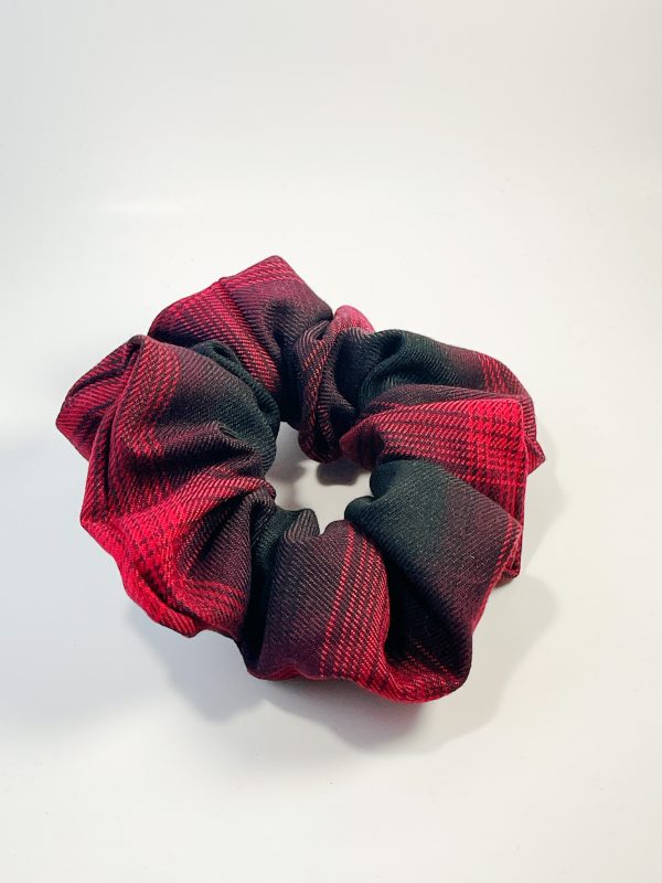 red and black scrunchie