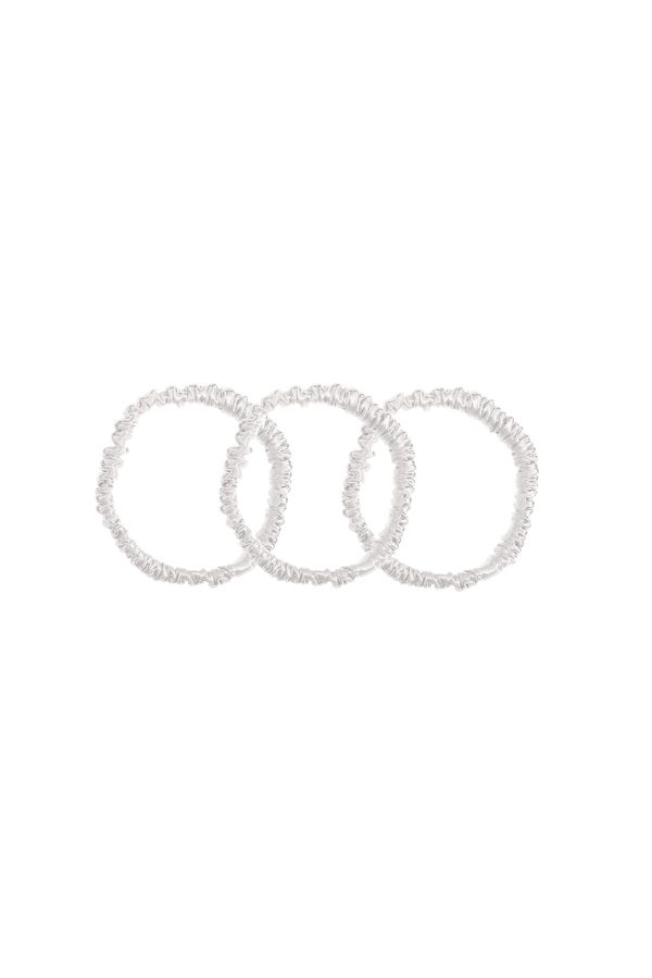 white mini scrunchie